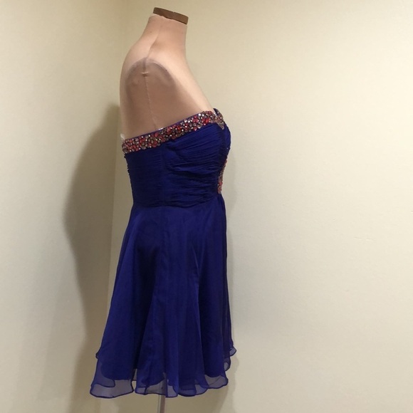 NWOT Sherri Hill Dress Size 10 Purple Cut Out Rhinestones Crystal Style 2944 - Picture 5 of 10